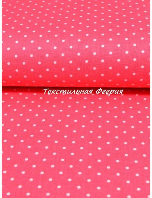 Хлопок горох малово-красный 3 мм