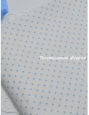 Ткань 100 % хлопок, Голубой горох 1 мм на белом фоне , ширина 110 см, плотность 155 г/м2, производитель Корея